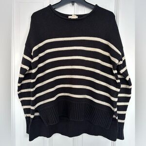 H&M Navy and White Striped Sweater